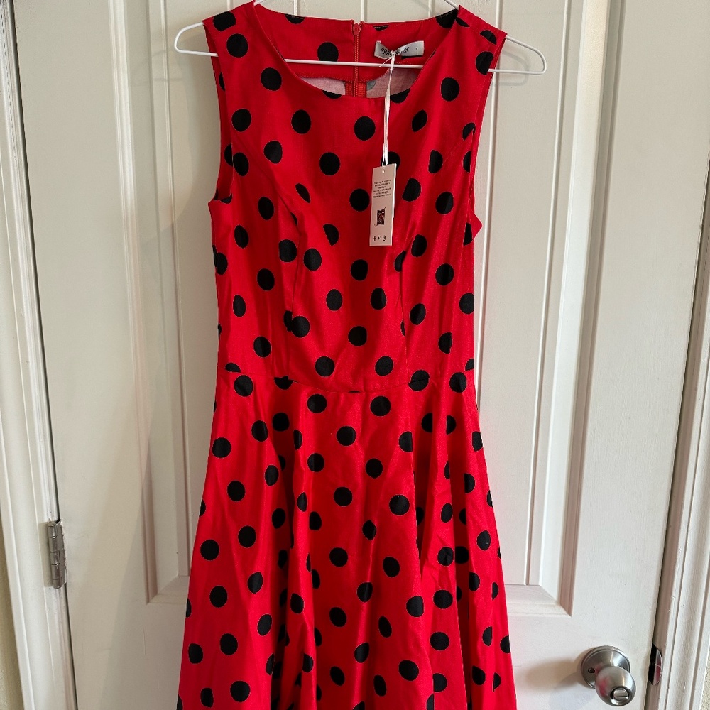Grace Karin Red Polka Dot Dress